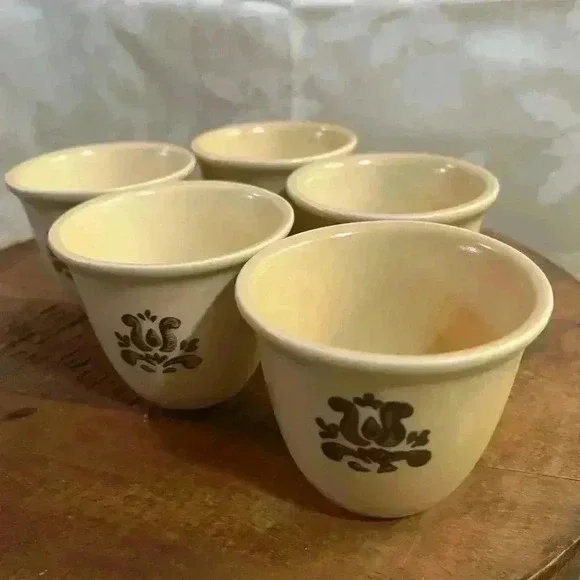 Pfaltzgraff Village Ceramic Cups - 1970s Set of  5 - Picture 5 of 5